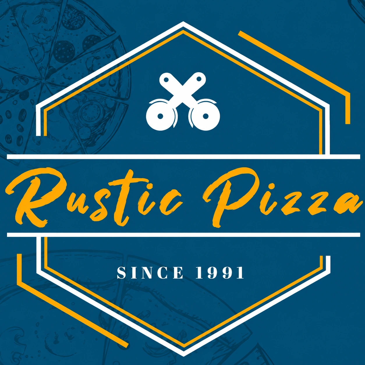 Rustic Pizza food truck logo